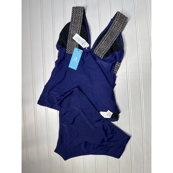 NWT Cupshe Swimsuit Bathing Suit Cheeky 1 PC & Tankini & High-Cut BUNDLE Size S - Picture 4 of 8